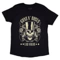 Miniatyrbild 3 av 4: Guns N Roses T Shirt Top Hat Skull and Pistols Las Vegas Official Womens Black