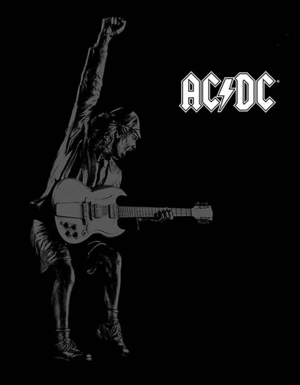 AC/DC T Shirt Angus Watermark Band Logo Official Unisex Black