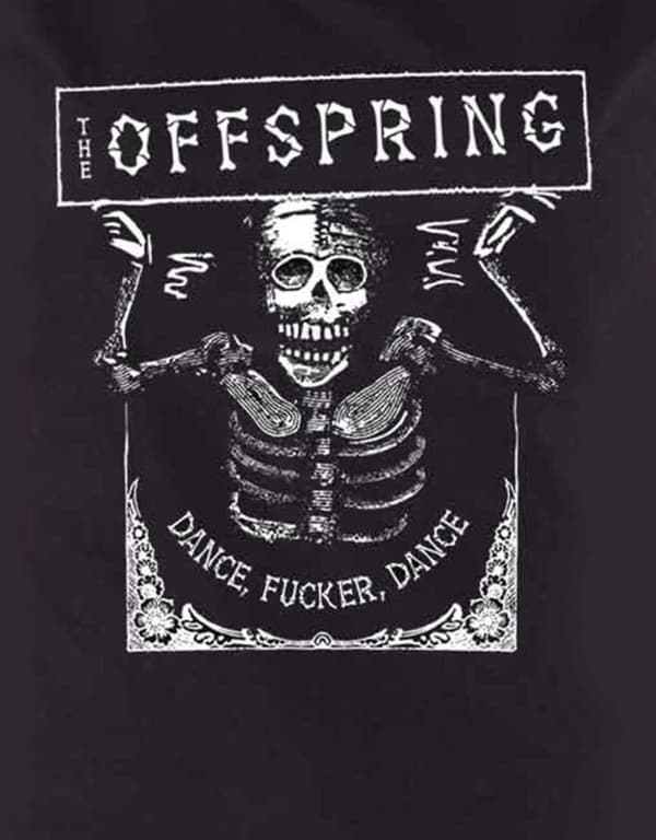The Offspring T Shirt Dance F***er Dance Official Womens Skinny Fit Black
