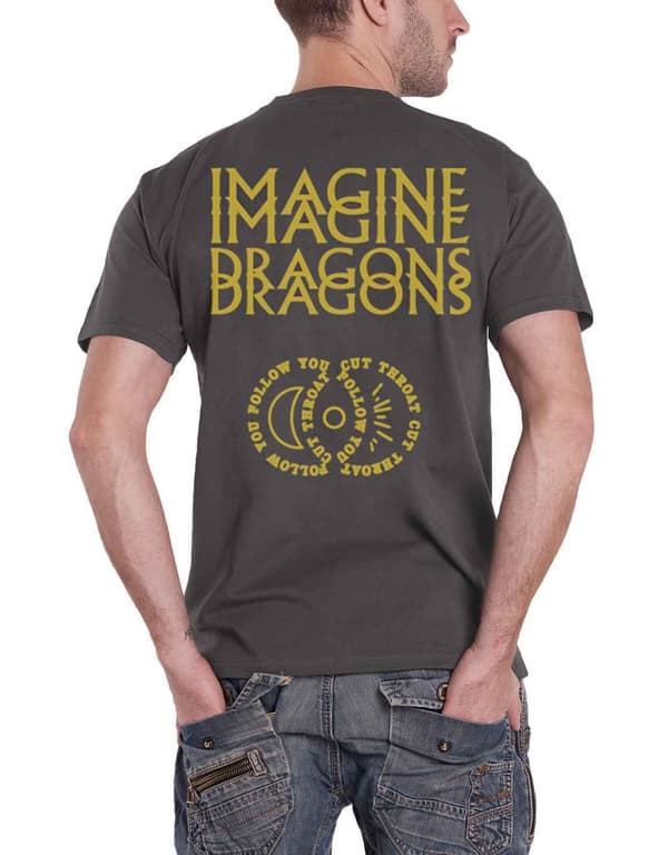 Imagine Dragons T Shirt Cutthroat Symbols Official Mens Charcoal Grey