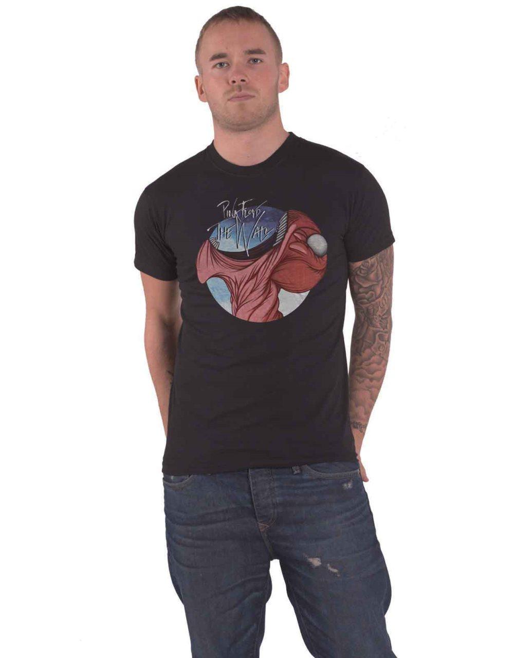 Pink Floyd T Shirt The Wall Swallow Band Logo Official Mens Black