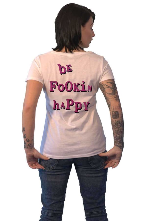 Yungblud T Shirt Raver Smile Logo Official Womens Skinny Fit White