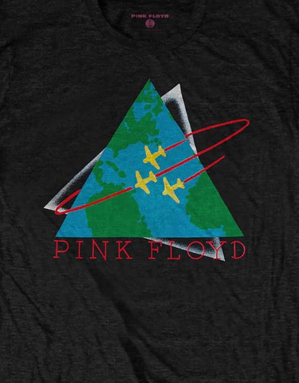 Pink Floyd T Shirt Planes Band Logo Official Mens Black