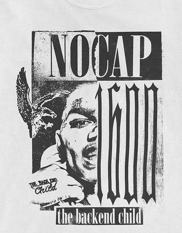 NoCap T Shirt Backend Logo Official Mens White