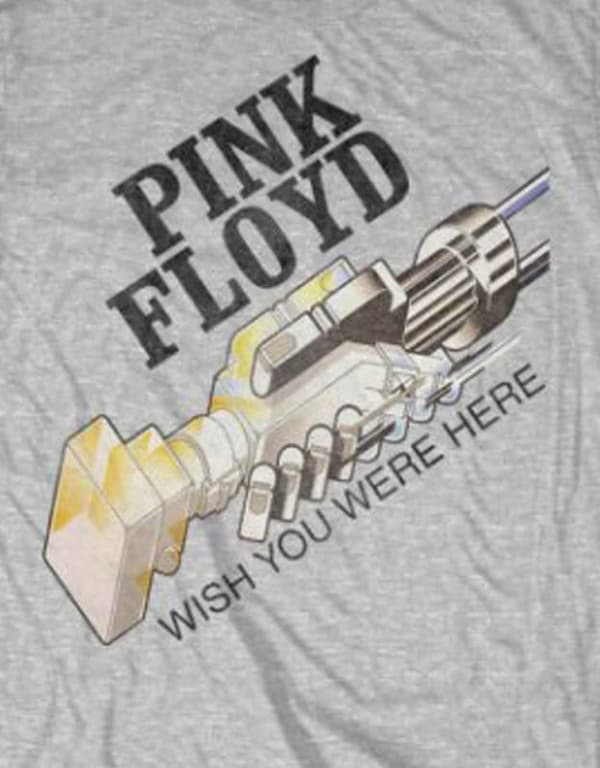 Pink Floyd T Shirt Wish You Were Here Robot Shake Official Mens Grey