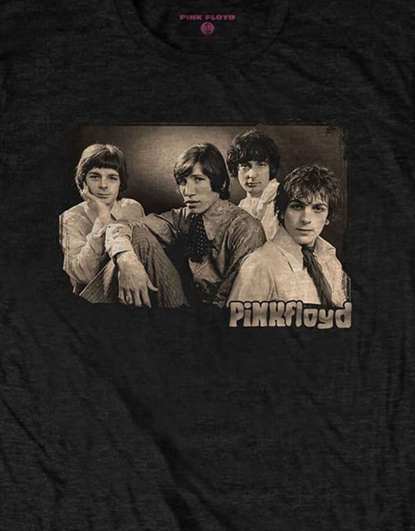 Pink Floyd T Shirt Sepia Cravats Official Mens Black