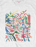 Miniatyrbild 3 av 4: Pink Floyd T Shirt Pollock Prism Band Logo Official Mens White