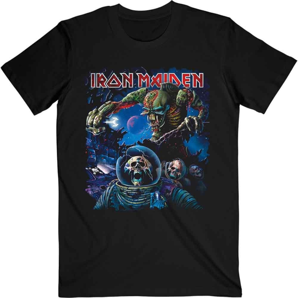 Iron Maiden T Shirt Final Frontier Band Logo Official Mens Black