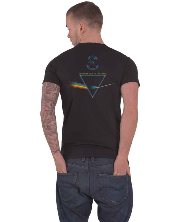 Pink Floyd T Shirt Dark Side Of The Moon Flipped Official Mens Black
