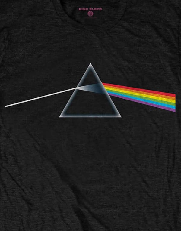 Pink Floyd T Shirt Dark Side Of The Moon Album Cover Official Mens Black
