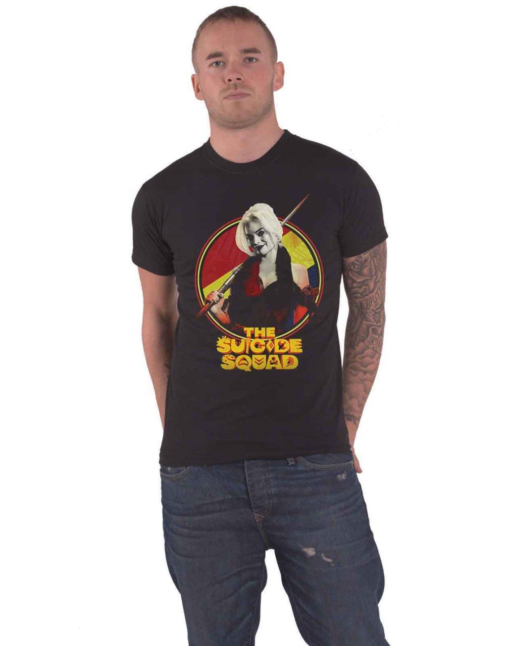 The Suicide Squad T Shirt Harley Framed Logo Official Mens Black