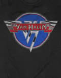 Miniatyrbild 3 av 4: Van Halen T Shirt Chrome Band Logo Official Mens Black