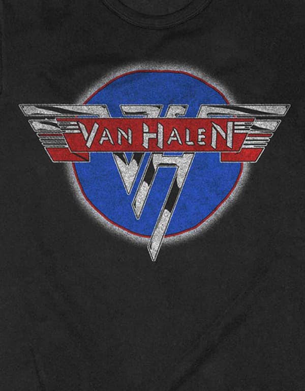 Van Halen T Shirt Chrome Band Logo Official Mens Black