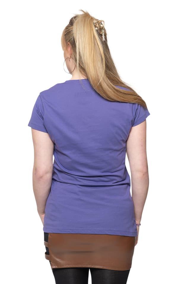 Nirvana T Shirt Yellow Smile Band Logo Official Womens Skinny Fit Purple