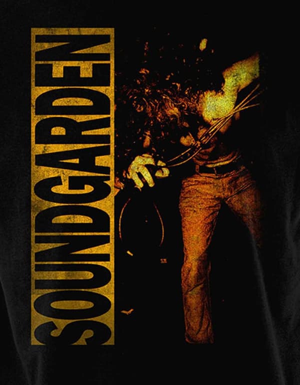 Soundgarden T Shirt Louder Than Love Band Logo Official Mens Black