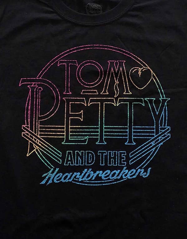 Tom Petty & The Heartbreakers T Shirt Circle Logo Official Black