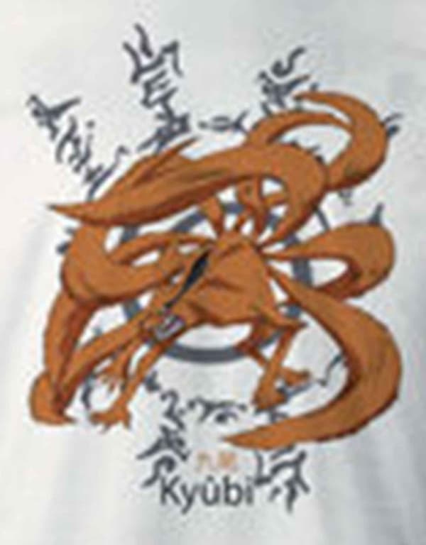 Naruto T Shirt Kyubi Logo Official Manga Mens White