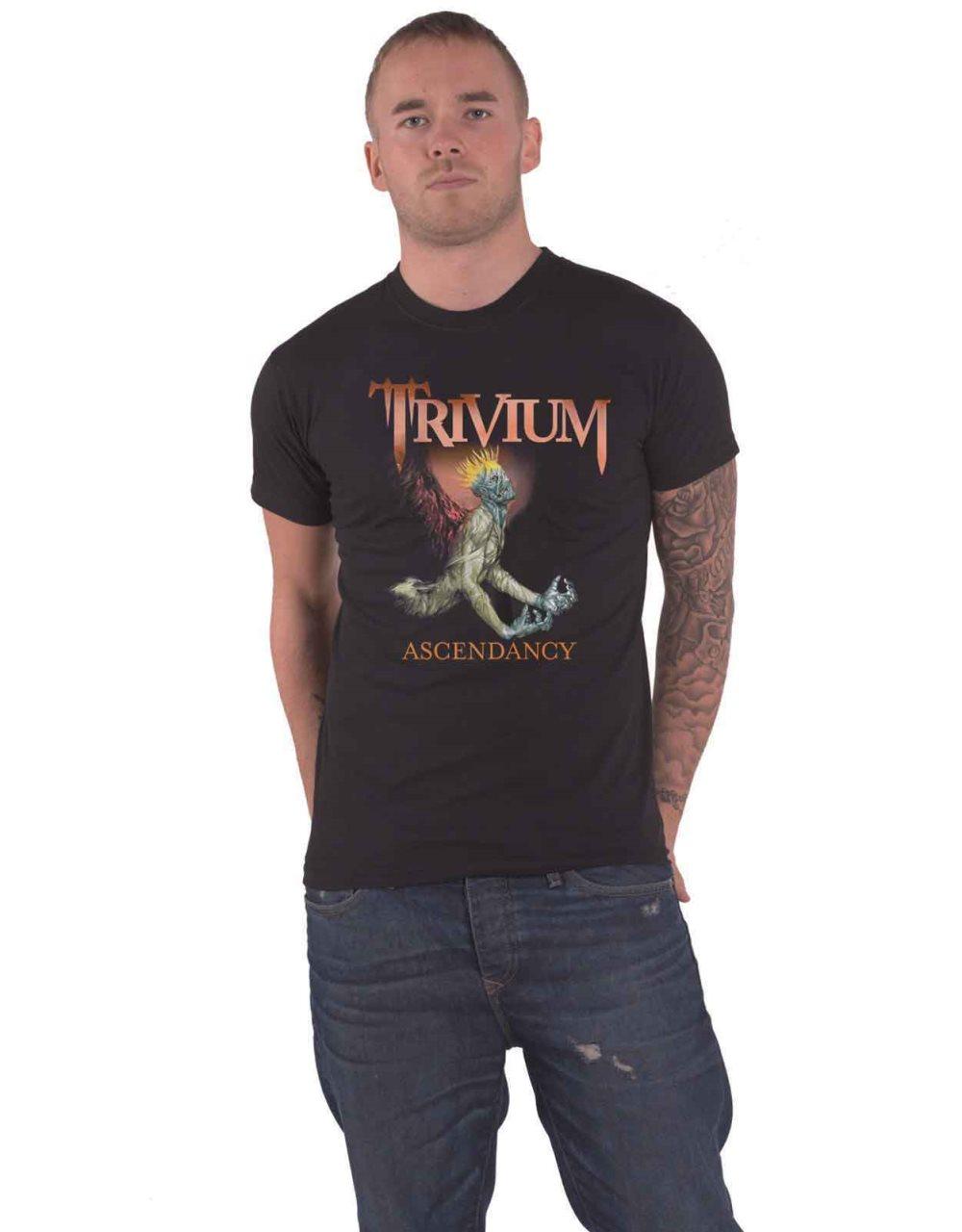 Trivium T Shirt Ascendancy 15 Band Logo Official Mens Black
