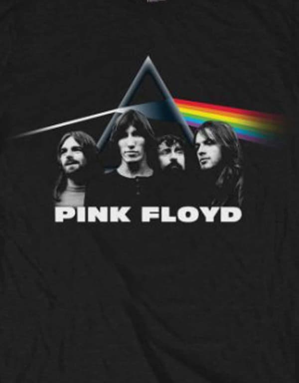 Pink Floyd T Shirt Dark Side Of The Moon Band Shot Official Mens Black
