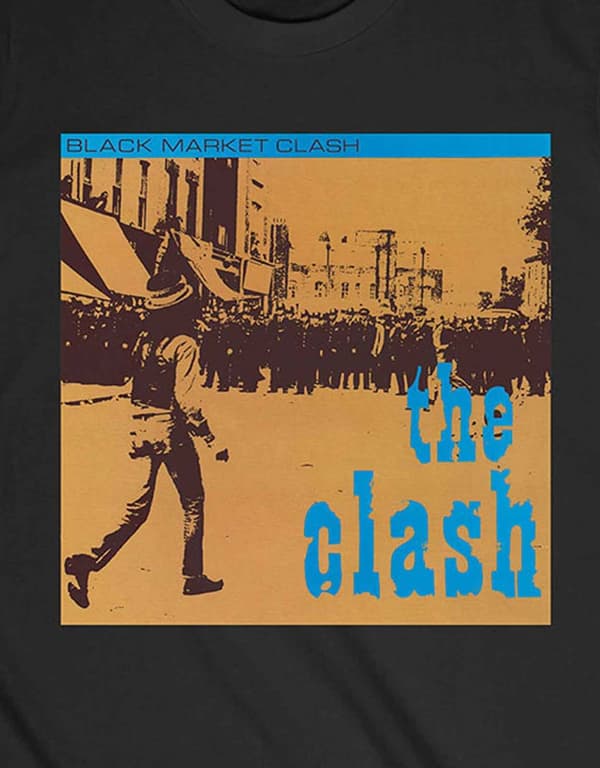 The Clash T Shirt Black Market Band Logo Official Mens Black