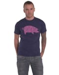 Miniatyrbild 1 av 4: Pink Floyd T Shirt AWBDG Band Logo Official Mens Navy Blue