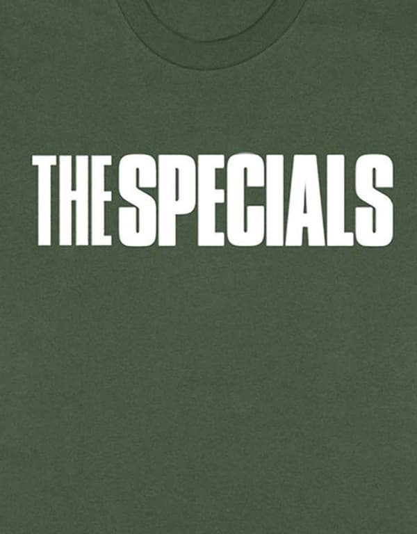 The Specials T Shirt Solid Band Logo Official Mens Military Green