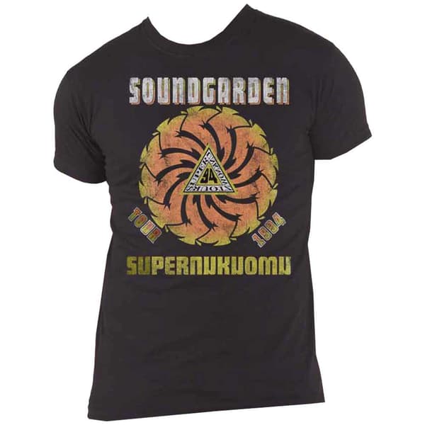 Soundgarden T Shirt Superunknown Tour 94 Band Logo Official Mens Black