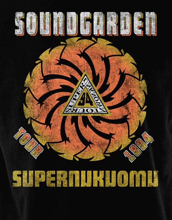 Soundgarden T Shirt Superunknown Tour 94 Band Logo Official Mens Black
