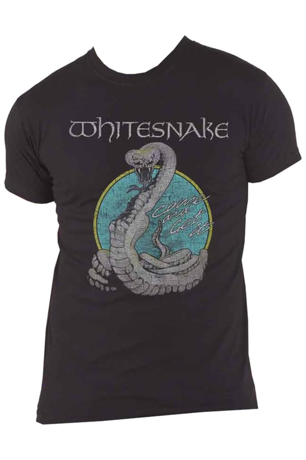 Whitesnake T Shirt Circle Snake Band Logo Official Mens Black