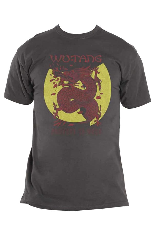 Wu Tang Clan T Shirt Inferno Logo Official Mens Charcoal Grey