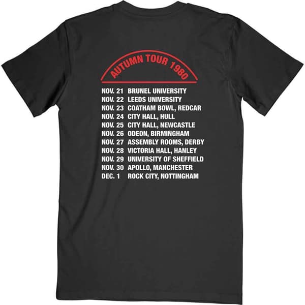Iron Maiden T Shirt Autumn Tour 1980 Band Logo Official Mens Black