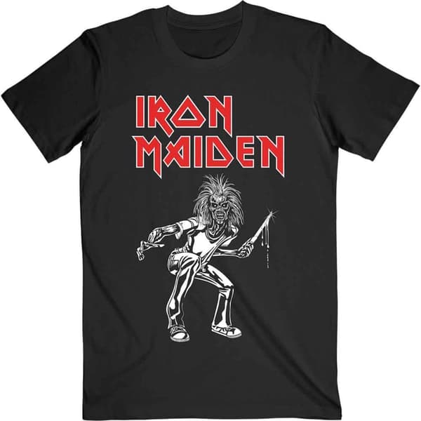 Iron Maiden T Shirt Autumn Tour 1980 Band Logo Official Mens Black