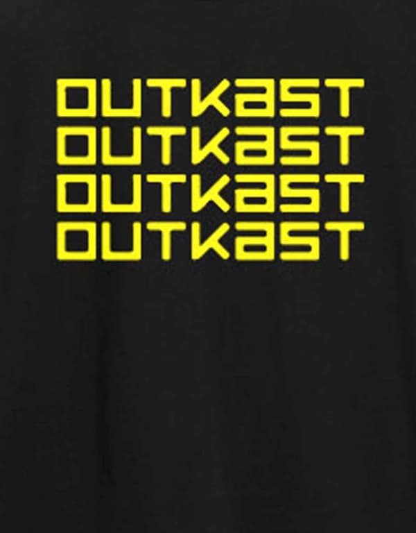 Outkast T Shirt Logo Repeat Official Mens Black