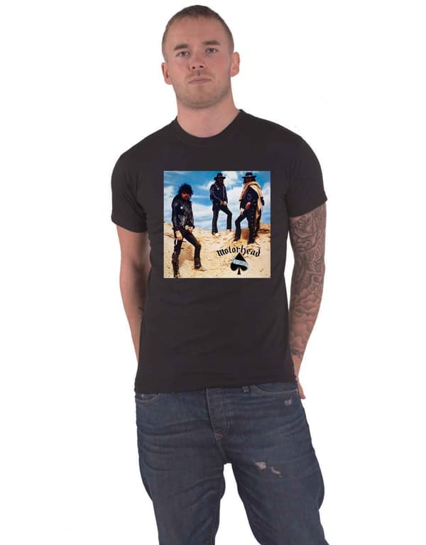 Motorhead T Shirt Ace of Spades Photo Band Logo Official Mens Black