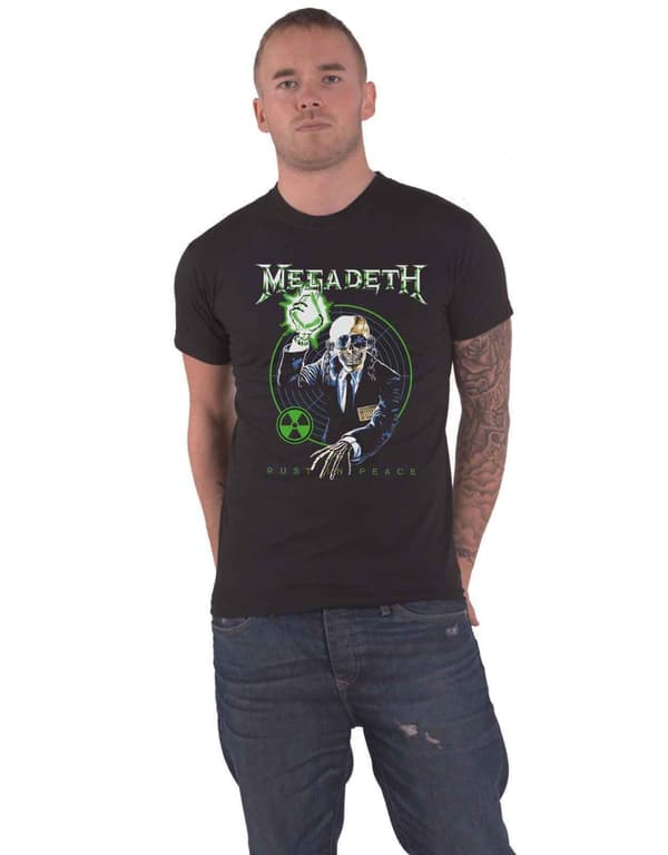 Megadeth T Shirt Rust in peace Vic Target RIP Anniversary Official Mens Black