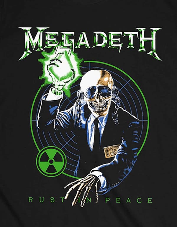 Megadeth T Shirt Rust in peace Vic Target RIP Anniversary Official Mens Black