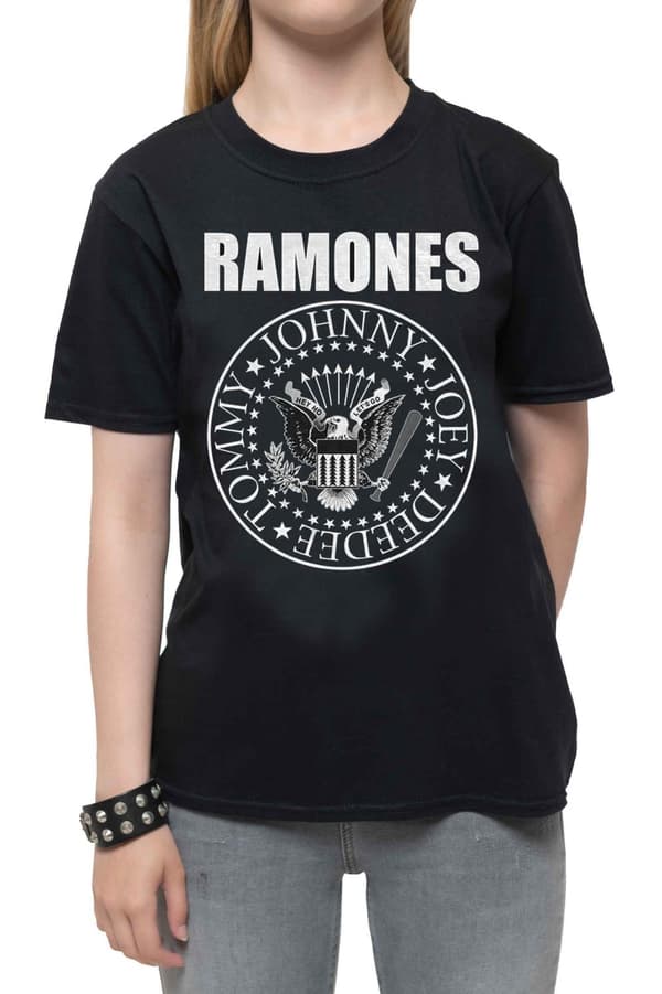 Ramones Kids T Shirt Presidential Seal Band Logo Official Black Ages 1-15 yrs