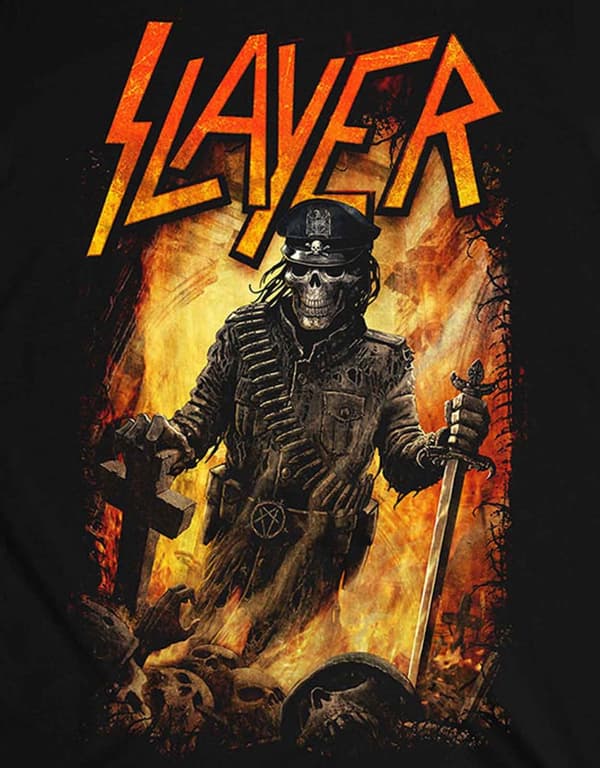 Slayer T Shirt Aftermath Band Logo Official Mens Black