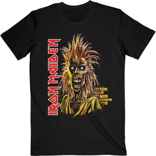Iron Maiden T Shirt Debut Album Band Logo Official Mens Black