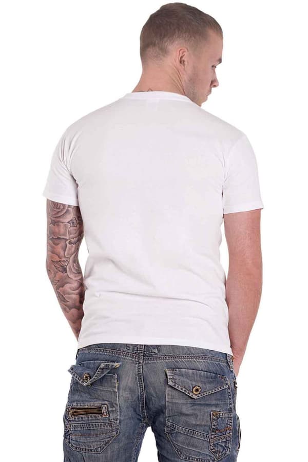 Bon Jovi T Shirt Slippery When Wet Original Cover Official Mens White