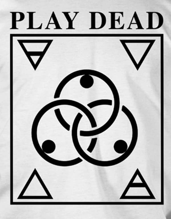 Play Dead T Shirt Logo Official Mens White M