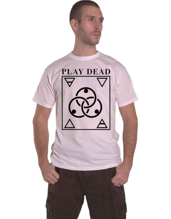 Play Dead T Shirt Logo Official Mens White M
