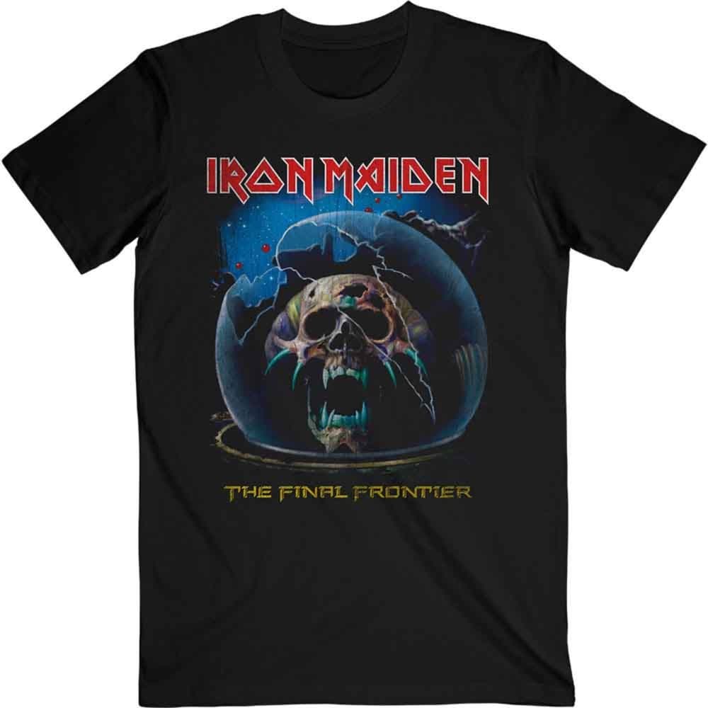 Iron Maiden T Shirt Final Frontier Astro Dead Band Logo Official Mens Black