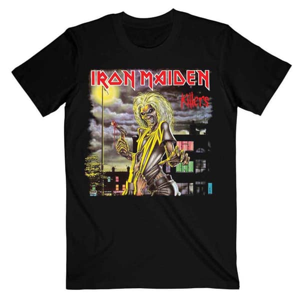 Iron Maiden T Shirt Killers Version 2 Album Track list Official Mens Black