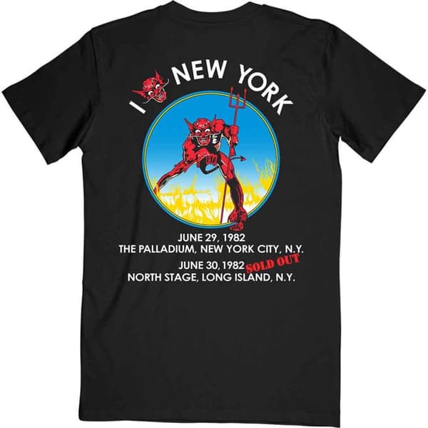 Iron Maiden T Shirt The Beast In York 1982 Tour Official Mens Black