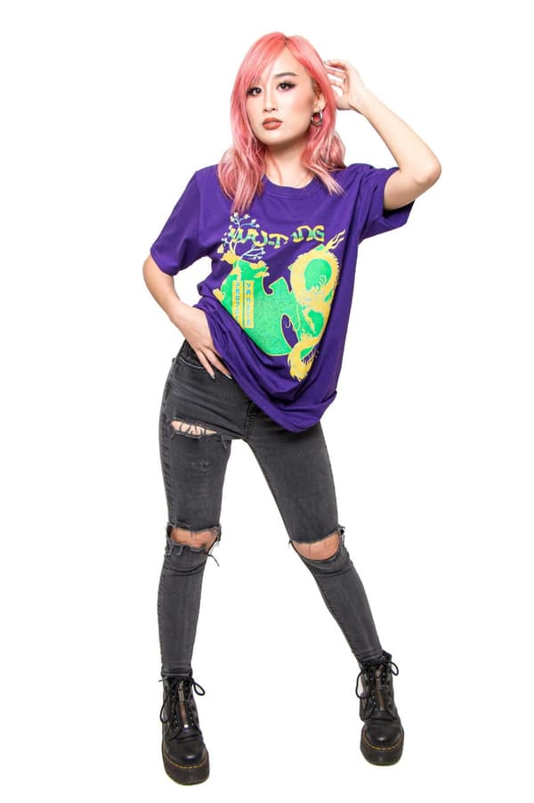 Wu Tang Clan T Shirt Dragon Bonsai Official Band Logo Mens Purple