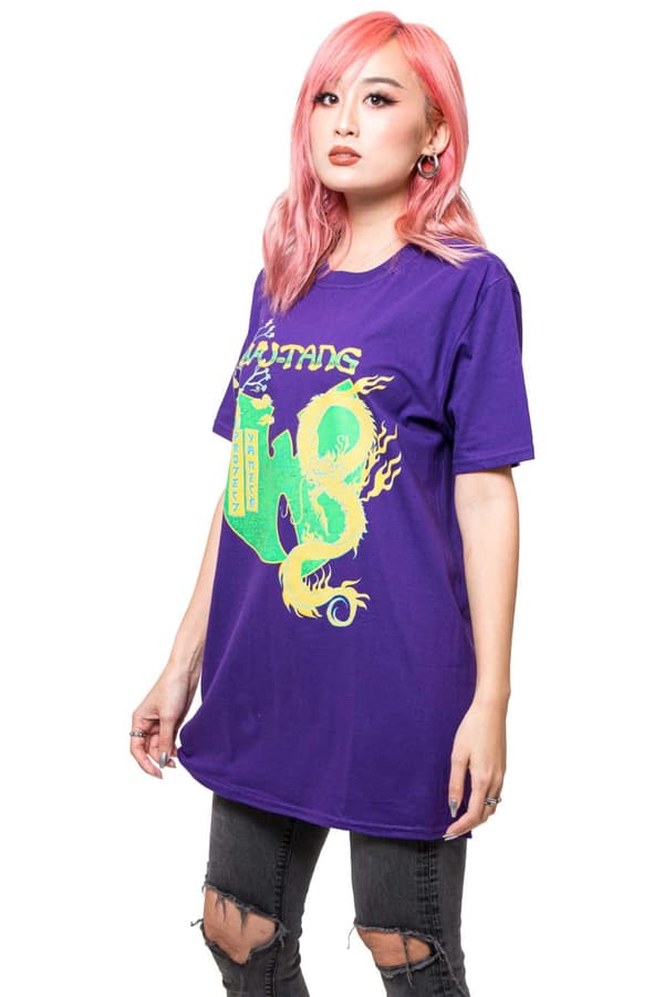 Wu Tang Clan T Shirt Dragon Bonsai Official Band Logo Mens Purple