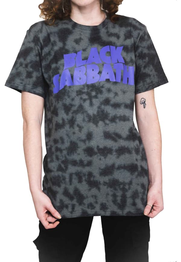 Black Sabbath T Shirt Classic Band Logo Official Dip Dye on Black Unisex