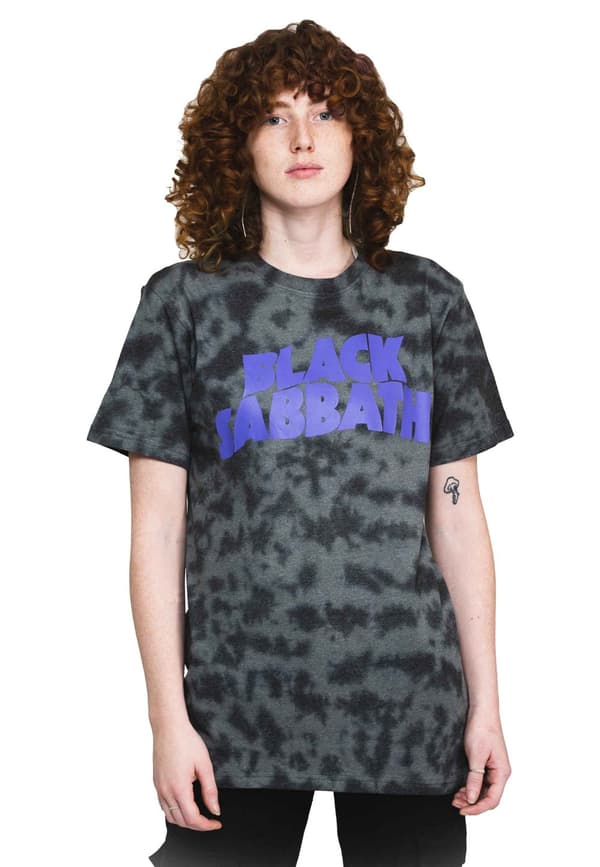 Black Sabbath T Shirt Classic Band Logo Official Dip Dye on Black Unisex