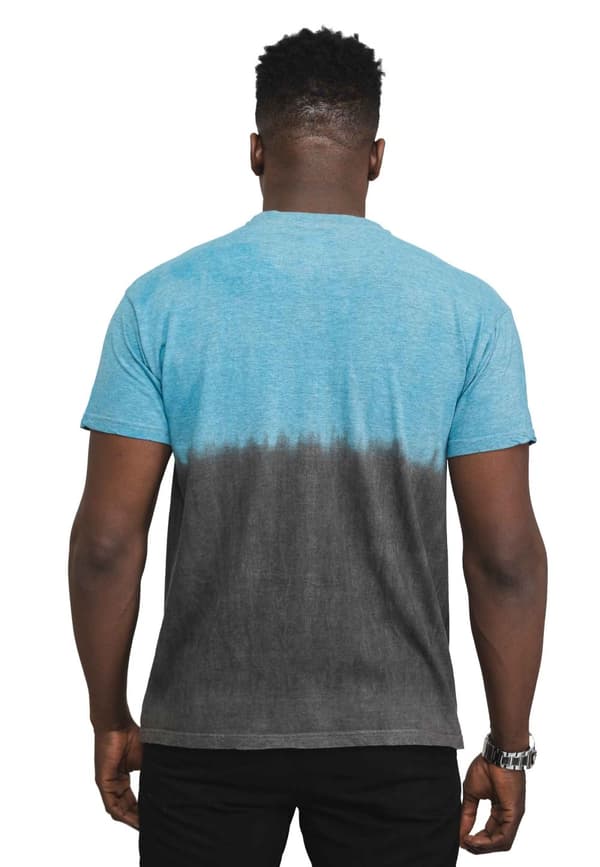 The Beatles T Shirt Let It Be Split Logo Official Dip Dye on Blue Unisex